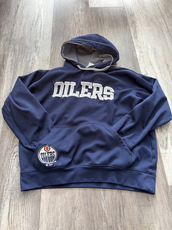 NHL Other - NHL Oilers Navy Pullover Hoodie